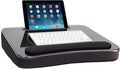 Sofia + Sam All Purpose Lap Desk (Black Sparkle Top) with Tablet Slot | Supports Laptops Up to 17 Inches