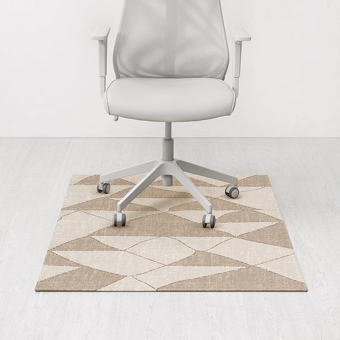 Anji Mountain Rug'd Office Chair Mat for Carpet & Hardwood Floor - Jacquard Woven Top, Anti-Slip Backing, Low Pile, Floor Protector Desk Chair Mat, Office Rugs for Rolling Chairs (36 x 48)