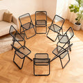 8 Pack Folding Chair,Balck Color,Single Piece,Foldable Space - Saving Design for Indoor/Outdoor Use