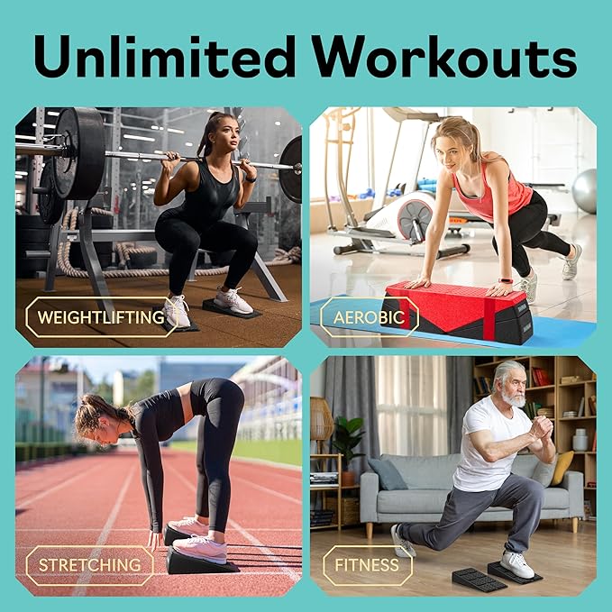 Squat Wedge - Squat Wedge Block 960 LBS Capacity - Slant Board for Calf Stretching with 5 Adjustable Angles - Calf Stretcher Slant Board - Yoga Blocks - EPP Material for Ankle Mobility & Physical Therapy