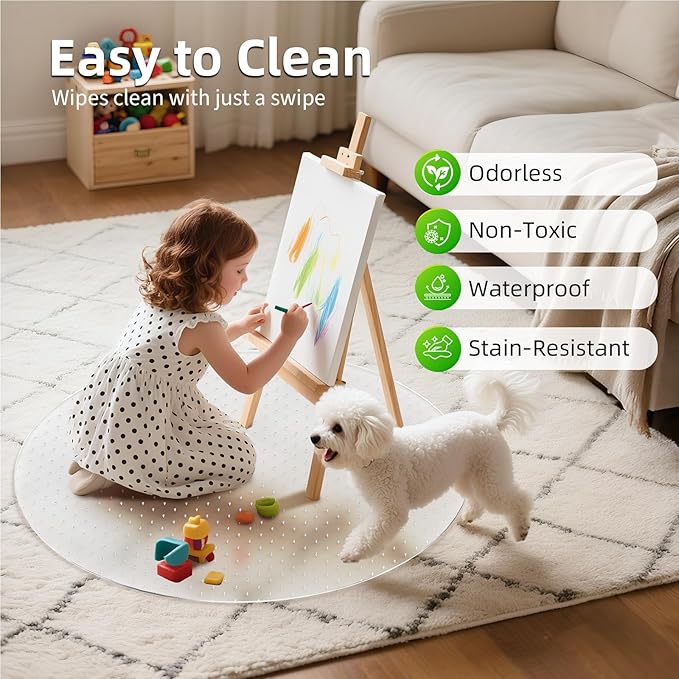 Office Chair Mat for Carpet: 36"x36" Computer Desk Floor Mat - PVC Plastic Rug Carpet Protector Mats for Gaming Chair Under Desk Pad for Rolling Chair