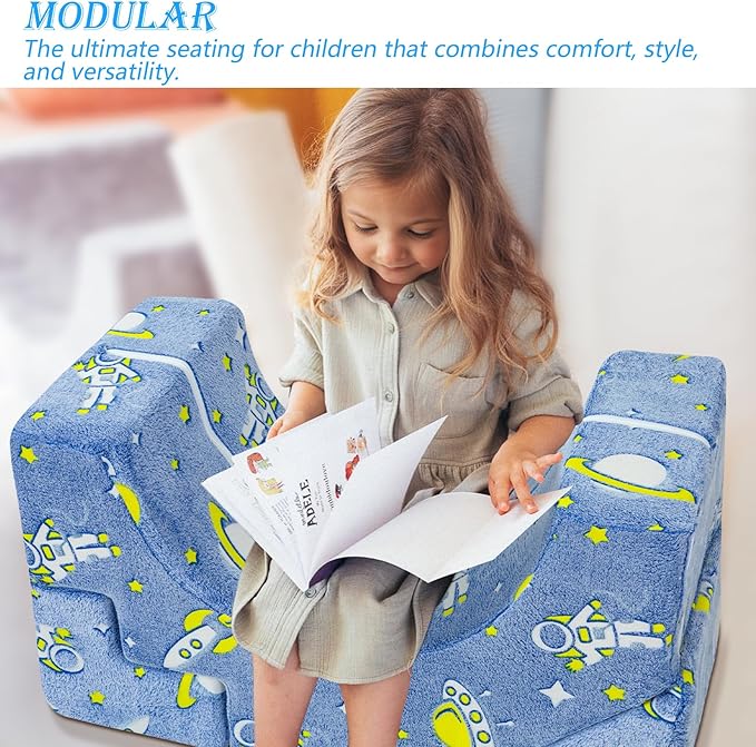 MeMoreCool Toddler Foam Climbing Couch – Modular Kids Sofa with Slide & Stair, Convertible Playroom Sectional for Crawling, Climbing & Kids’ Playtime