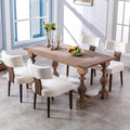 RIVOVA Dining Chairs Set of 4 Modern Dining Chair with Wood Legs, Upholstered Velvet Dining Chairs for Dining Room, Kitchen, Vanity, Living Room, Cream