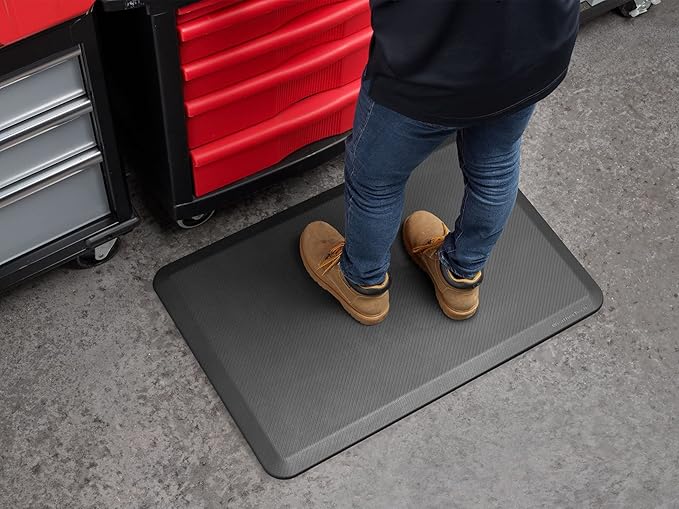WeatherTech ComfortMat, Stone in Tan -Cushioned, Anti-Fatigue Floor Mat– 24” x 36” Home Comfort Essential for Kitchen, Office, Standing Desk, Laundry Room–Waterproof, Slip-Resistant, Easy to Clean