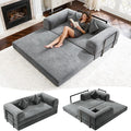 HipyMo 4-in-1 Folding Convertible Sofa Bed, 78 Inch Boneless Couch with Fixed-Shape Frame, Loveseat Sleeper with Pull Out Bed, Floor Sofa Modular Futon Couch for Living Room Bedroom Lounge (Gray)