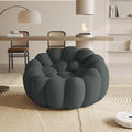 WJShome Bubble Couch,48' Modern Curved Sofa, Morden Lazy Floor Sofa, Memory Foam Bean Bag Floor Couch Lounge Chair for Living Room, Office, Apartment (Dark Gray)