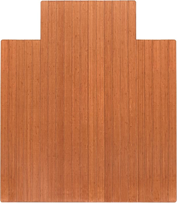 Anji Mountain Office Chairmat Thickest & Sturdy Bamboo Chairmats Highly Premium Quality Anti-Slip Heavy Duty for Multi-Purpose Hardwood Floor Office & Home Floor Protector Office Chair mat-5mm Thick