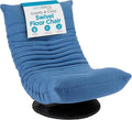 BIRDROCK HOME Swivel Floor Chair - 360 Adjustable Memory Foam Lounge Seat - Gaming - Comfortable Back Support - Cushion Dorm Rocker - Comfy for Reading Game Meditating - Fully Assembled (Blue)