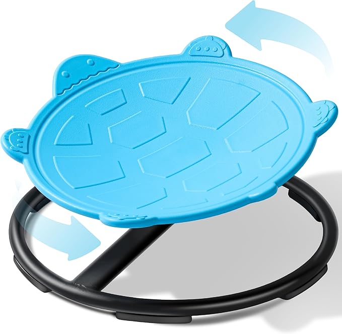 Oranmew Turtle Spinning Chair for Autistic Kids – Sensory Spinning Toy, Spin Chair for Kids Autism, Sensory Swivel Seat for Balance, Coordination, Focus & ADHD Support, Autism Sensory Products (Blue)