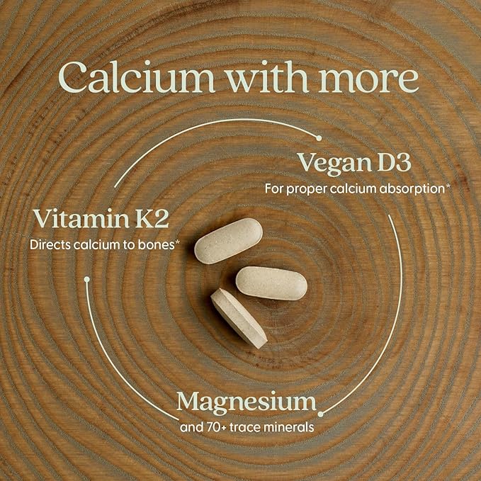 New Chapter Calcium Supplement - Bone Strength Plant-Based USDA Organic Calcium with Magnesium, Vitamin D3+K2, for Bone Health & Joint Mobility, Heart Support, 905 mg dose - 180 Slim Tablets
