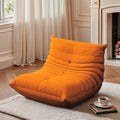 cebihy Premium Quality Fireside Togo Sofa Bean Bags Chair for Adults Giant BeanBag Chairs Floor Couch for Living Room Bedroom Dorm Office, Compression Togo Couch, No Assembly Required, Bright Orange