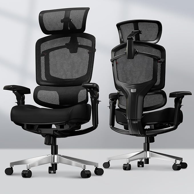 FLEXISPOT ErgoX-PRO Ergonomic Office Chair Black – Cloudtech Cushion, 5D Lumbar, 7D Armrests, 4D Headrest, 551LBS Capacity – Office, Gaming, Home