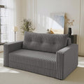 HABUTWAY Folding Sofa Bed, 2 in 1 Convertible Sleeper Chair with Pillow, Portable Fold Out Chair Bed with Armrest, Comfy Floor Couch, Lazy Sofa for Living Room Bedroom Dorm Home Office, Grey