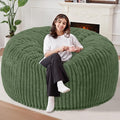 Homguava 6 FT Bean Bag Chair,6' Big Bean Bag,Giant Bean Bag Chairs for Adults with Memory Foam Filled,Comfy Large Beanbag Chairs Soft Bean Bag Sofa with Dutch Corded Plush Cover-Green