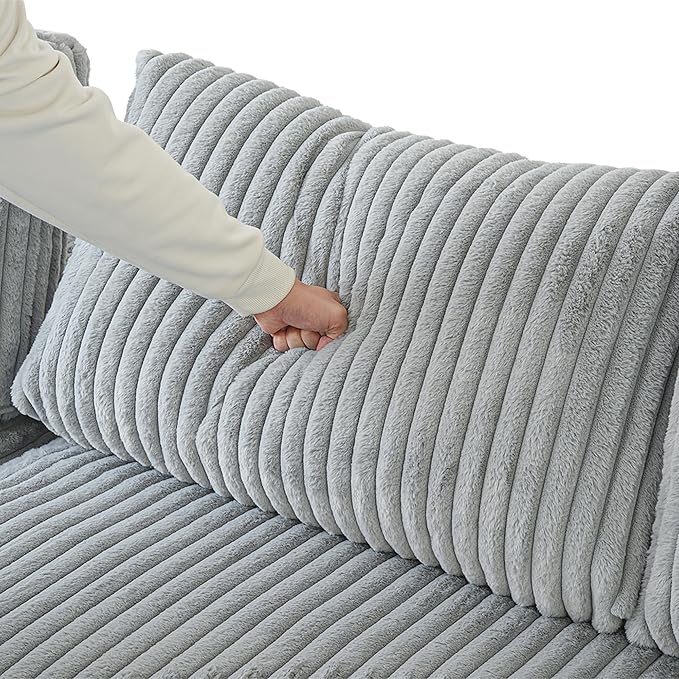 WJShome Cloud Modular Sectional Sofa, Plush Sofas for Living Room,39.37inch Middle Seater,Grey