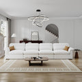 Cloud Sectional Couch, Down Filled Couch, Modular Couches Sofa for Living Room, Minimalist Deep Seat Modern Couches,Sofa Cover Removable,Chenille Fabric (146" 4 Seat)