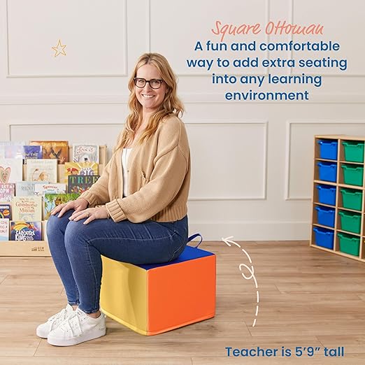 ECR4Kids SoftZone Adult Cozy Cube, Flexible Seating, Assorted