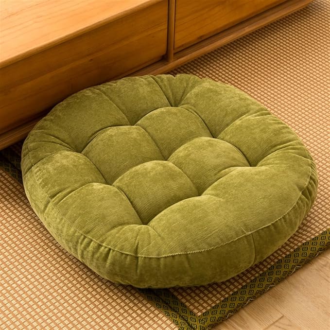 SK Studio Meditation Floor Pillow, Large Floor Cushions, Round Floor Cushion Seating for Adults Kids, Classroom Furniture Floor Pillow for Yoga Living Room, Green, 22" W x 22" L (Pack of 1)
