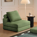 Folding Sofa Bed – Convertible Sleeper Chair Bed with Pillows/Single Floor Couch/Small Futon Couch Filled with High-Density Foam for Lounge, Guest Room or Office (Green)