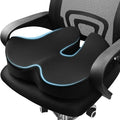 Triforde Seat Cushions, Comfort Memory Foam Office Chair Cushions, Ergonomic Seat Pad for Office Chair/Wheelchair/Gaming Chairs/Car Seat/, Pressure Relief Sciatica & Pain Relief for Long Sitting