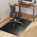 Mymeely Office Chair Mat for Hardwood Floor, 36"x48" Large Black PVC Computer Desk Chair Mat with Unique Pattern for Gaming, Anti-Slip Floor Protector for Home Office, Rolling Chair