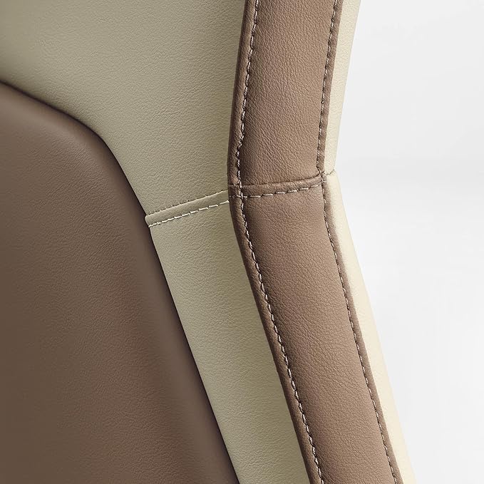 EUREKA ERGONOMIC Clara Executive Office Chair, Faux Leather Computer Task Chair, High Back Swivel Desk Chair with Lumbar Support and 3-Position Recline Lock, Beige-Brown