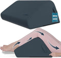 10-Inch Leg Elevation Pillow – Firm High-Density Foam Leg Wedge Pillow for Centered Leg Positioning, Structured Elevation, and Lower-Body Support for Users 5'2–5'11 Inseam 26"-29" Slate Gray