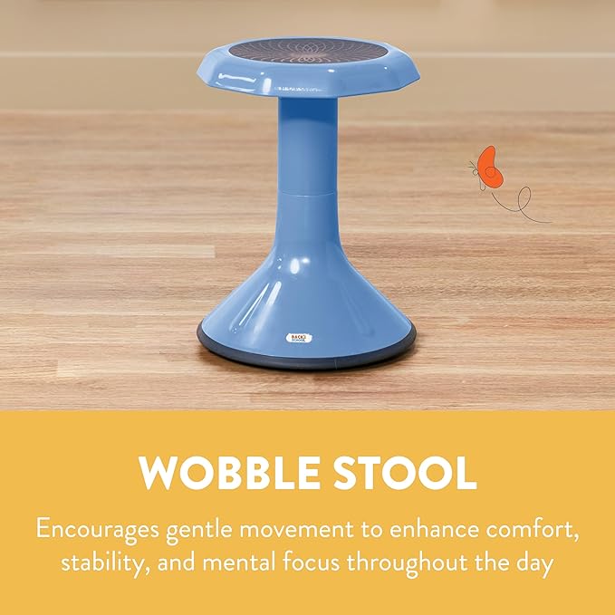 Wobble Stool, 18", Flexible Seating, Powder Blue