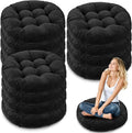 Jerify Floor Pillow Cushions 22 x 22 Inch Round Square Large Meditation Floor Pillow for Classroom Adult Meditation Picnic Party Cushion for Seating Gift Christmas(Round,Black,12 Pcs)
