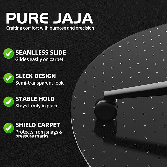 Office Chair Mat for Carpet: 36"x36" Computer Desk Floor Mat - PVC Plastic Rug Carpet Protector Mats for Gaming Chair Under Desk Pad for Rolling Chair