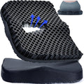 Anzeng Gel Seat Cushion for Long Sitting, Gel Cushion for Pressure Relief, Soft & Breathable, Chair Cushion for Office Chair, Car, Wheelchair, Seat Cushion with Non-Slip Black Cover