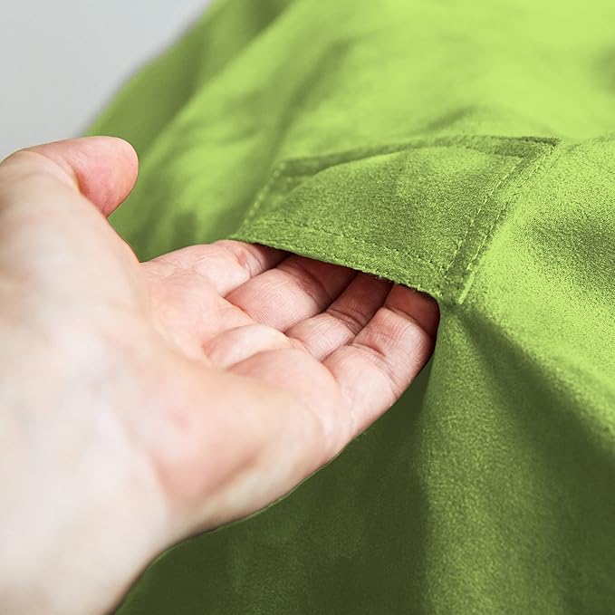 Lumaland Luxurious 3ft Medium Bean Bag Chair with Microsuede Cover - Soft, Foam Filling, Washable Bean Bag Sofa for Adults, Teenagers, Kids, Pets - Sack Chair for Living Room, Bedroom - Light Green
