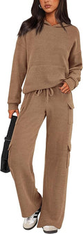 PRETTYGARDEN 2 Piece Sets for Women Fall 2026 Sweatsuits Outfits Lounge Matching Hoodie Set Travel Track Suits Winter Clothes