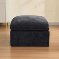 WUTUTUEE 33.5'' Cloud Ottoman for Modular Sofa, Comfy Chenille Upholstered Footrest with Memory Foam, Fully Compressed Packaging, Oversized Ottoman Bench for Living Room or Small Space, Dark