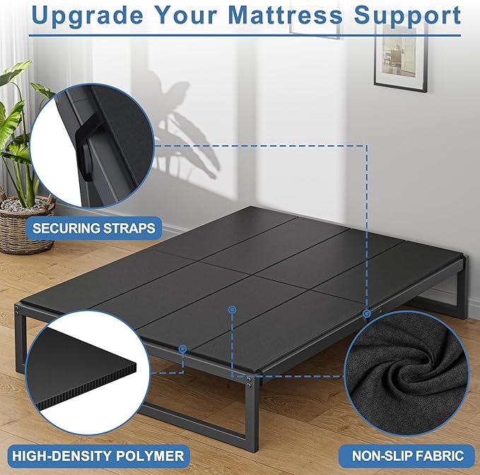 Lutown-Teen Bunkie Board Twin XL Under Mattress High-Density Polymer Bunkie Board Twin XL Size Anti-Sag, Breathable, Moisture Resistant, Noise Minimizing