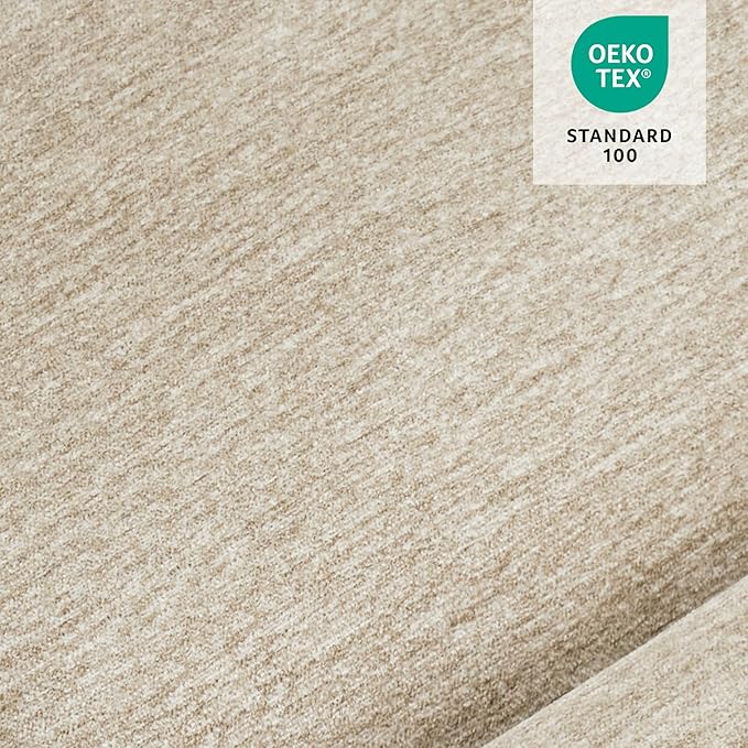 MCombo Power Lift Recliner Chair for Elderly, Lift Chair with Heat and Massage, Extra Wide Lift Recliner for Big People, Fabric R7096 (Medium-Wide, Beige)