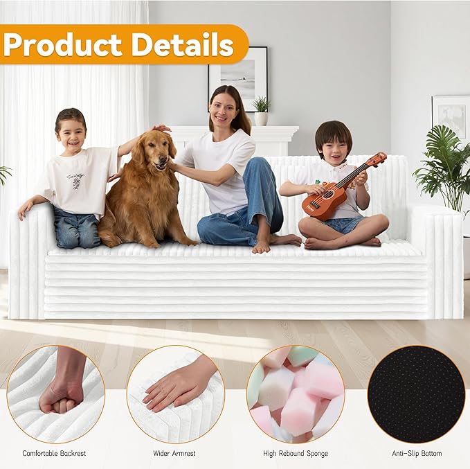HABUTWAY Folding Sofa Bed, 2 in 1 Convertible Sleeper Chair with 2 Pillows, Portable Fold Out Chair Bed with Armrest, Comfy Floor Couch, Lazy Sofa for Living Room Bedroom Dorm Home Office