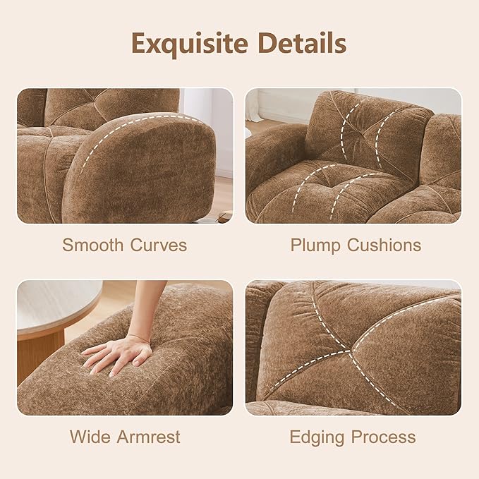 Modular Sectional Sofa with Free Combination,Boneless Floor Couch for Small Spaces, Living Room & Lounge,Velvet 2-Seater Sectional Couch with 2 Ottomans,No Assembly Needed