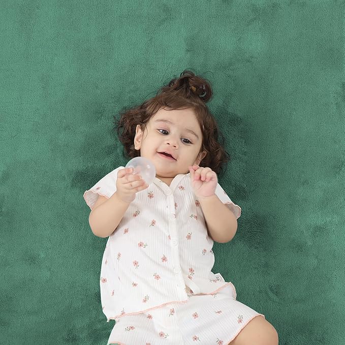 PAPAMAT 1.3" Thick Baby Floor Play Mat 50x50, Basic Padded Foam Mat for Tummy Time Crawling, Non Slip Cushioned for Babies Toddlers Infants Kids (Dark Green)