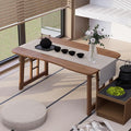 Folding Coffee Table, Foldable Japanese Floor Low Table Small Coffee Tables for Sitting On The Floor, No Assembly Portable Tea Table for Living Room Meditation Tea Room Tatami Zen Dining (Brown)