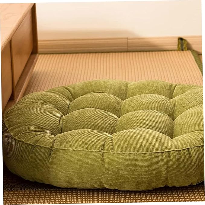 Vistnale Floor Cushions|2PCS Floor Cushions for Sitting, 17 Inch Round Corduroy Seats, Soft Comforable Meditation Cushion for Living Room Tatami Yoga