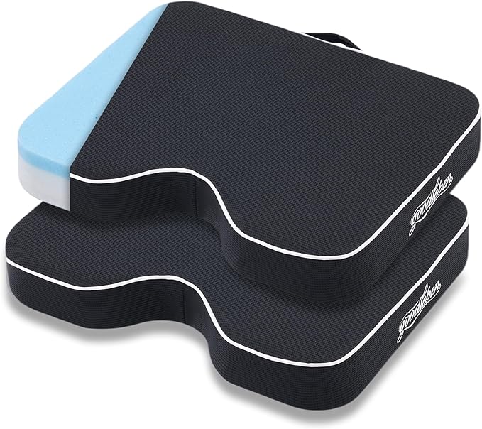 goodleben Stadium Cushion with Dual-Layer Foam (30D Support + 40D Memory), High Elasticity & Breathable, Waterproof Thick Bleacher Pad for Long Games, Portable for Outdoor Indoor Seating