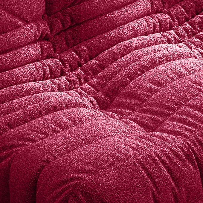 Selyteramy Bean Bag Chairs for Adults, Giant Bean Bag Chair Sofa with Memory Foam, Comfy Beanbag Loveseat Lazy Sofa for Living Room, Bedroom, Apartment, Red