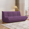 Bean Bag Chair, Fireside Chair, Large Bean Bag Chair for Adults, Bean Bag Chairs for Teens with High-Resilience Foam, Non-Slip Base Floor Lounge Sofa,Living Room (Purple, 3-Seater)
