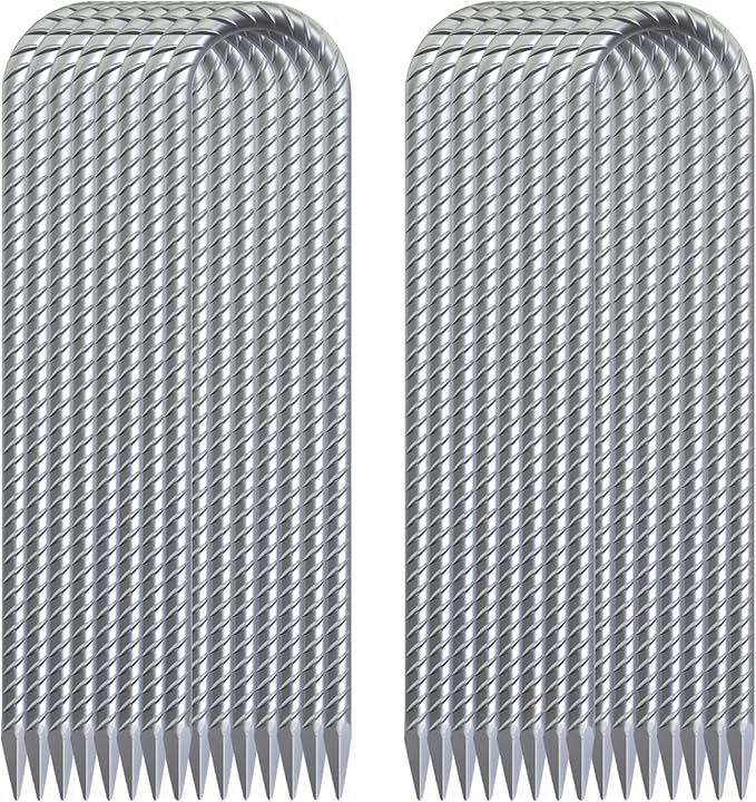 OK5STAR Trampoline Wind Stakes 16 Inch, 3/8" Diameter Heavy Duty U Shaped Rebar Tent Fence Stakes for Ground, Galvanized Trampoline Tie Down Anchor Kit 16 Pack
