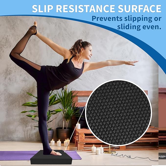 OiZenhio Professional Foam Balance Pad, Large Balance Pads for Physical Therapy, Foam Balance Board for Rehabilitation Stability Workout Knee and Ankle Exercise Strength Training