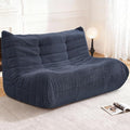 Bean Bag Loveseat Chair Big Sofa Beanbag Chair for Adults Fireside Chair Bean Bag Lounger with Memory Foam Filled for Home,Apartment or Gaming Venue（Blue Teddy）