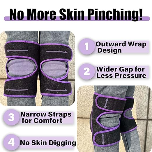 Knee Pads for Women & Men, Waterproof Kneepads for Gardening, Weeding, Floor Cleaning & Mechanic Work, Comfortable Knee Pad with Soft Foam Cushions for Christmas, Anti-Slip & Adjustable, Purple M