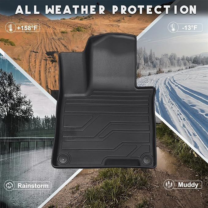 KARPAL Floor Mats Fit for Hyundai Tucson 2022-2025 2026 (Not Fit Hybrid & PHEV), All Weather TPE Car Mats Cargo Liners Guard Accessories, 1st & 2nd & Cargo Liners