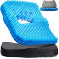 Anzeng Gel Seat Cushion for Long Sitting, Gel Cushion for Pressure Relief, Soft & Breathable, Chair Cushion for Office Chair, Car, Wheelchair, Seat Cushion with Non-Slip Black Cover